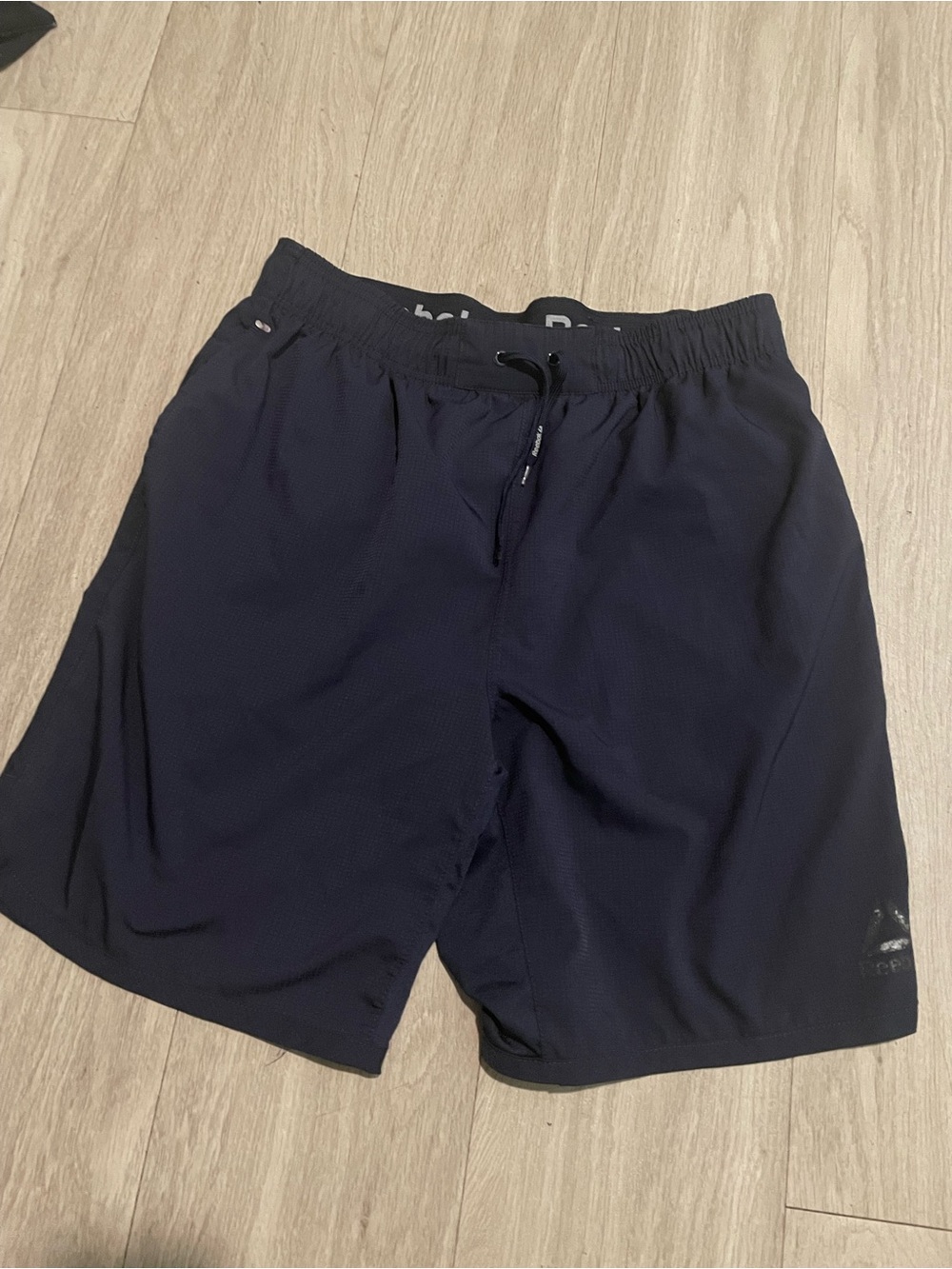 Reebok Navy Athletic Drawstring Training Shorts